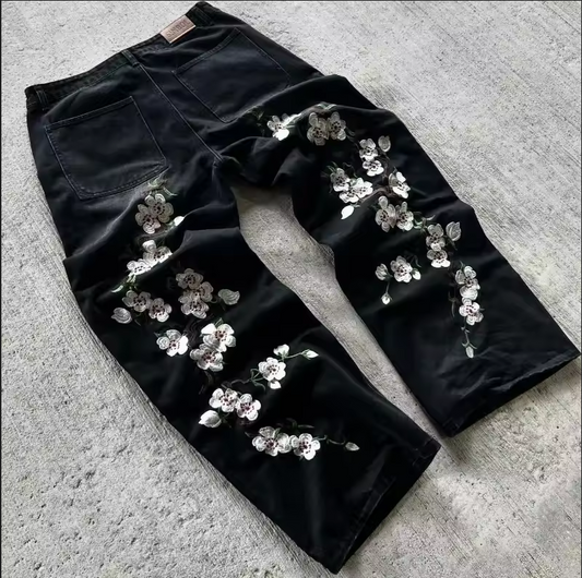 Al3la Baggy Flowers Pants